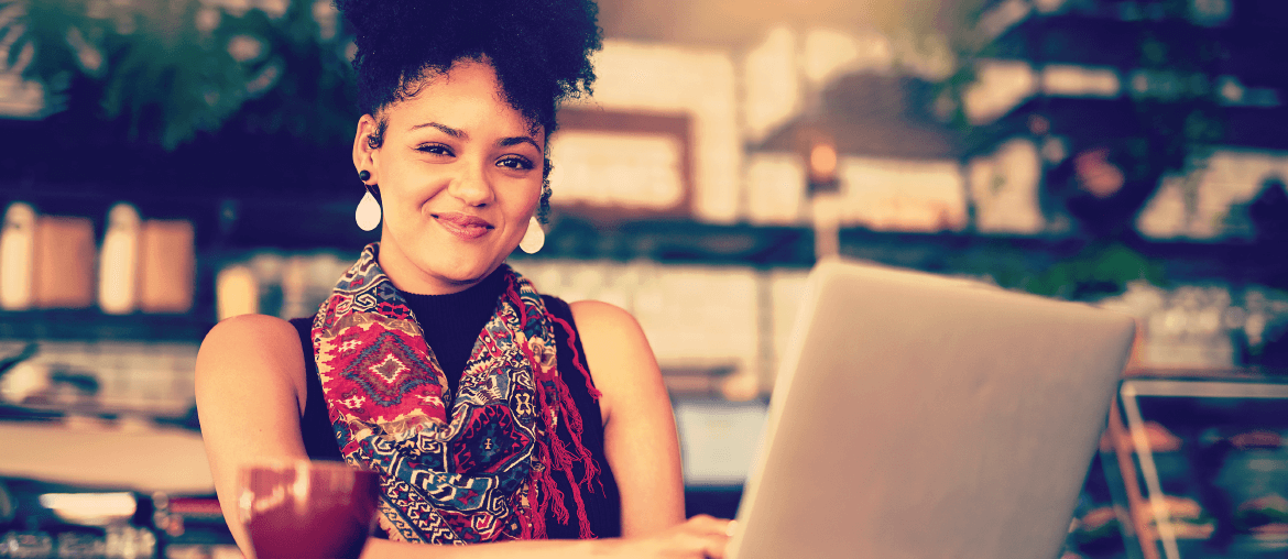 woman at computer